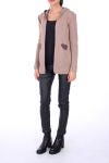 GILET LAINE ETOILE 0200 TAUPE