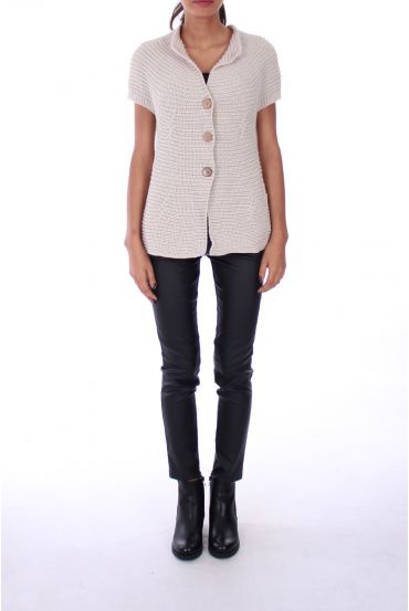 GILET IN MAGLIA 0260 BEIGE