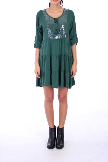 JURK BOHEME PAILLETTEN 0236 GROEN