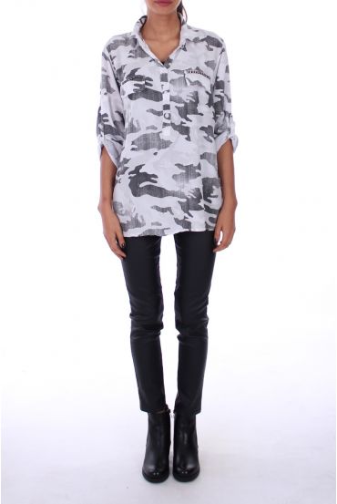 TUNIC ARMY CLOUTEE 0254 WHITE