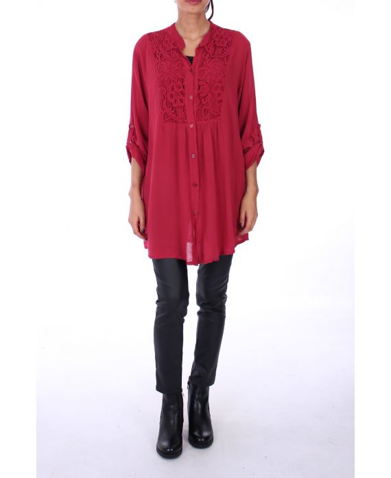 TUNIC LACE 0243 BORDEAUX