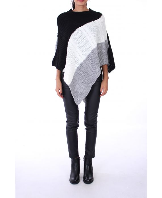 PONCHO 0238 CZARNY