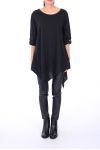 TUNIC ASYMMETRIC COVER 0246 BLACK