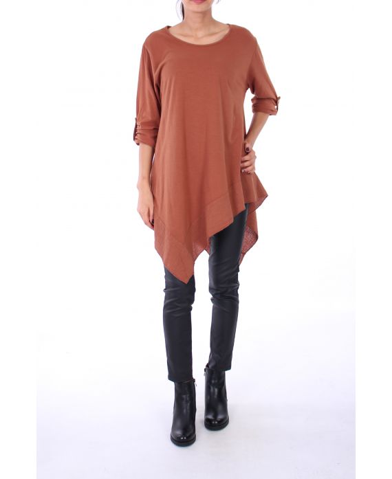 TUNIC ASYMMETRIC COVER 0246 CAMEL