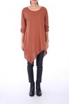 TUNIC ASYMMETRIC COVER 0246 CAMEL