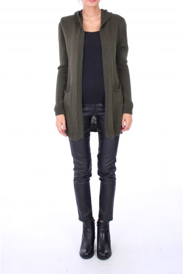 GILET A CAPUCHE 0247 KAKI