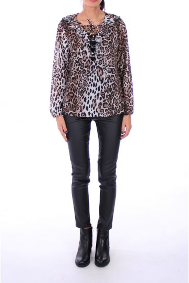 BLOUSE LEOPARD 0253