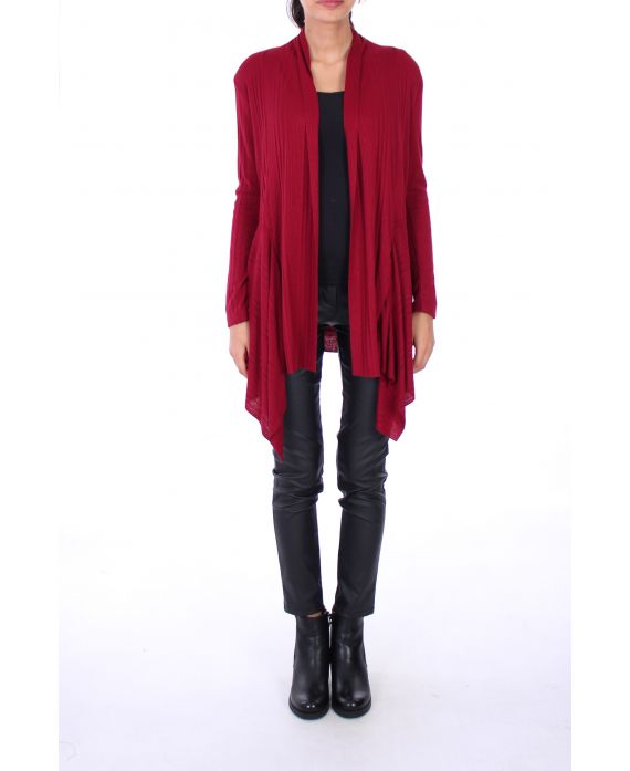 VEST MET ASYMMETRISCHE KAP 0261 BORDEAUX