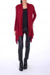 VEST MET ASYMMETRISCHE KAP 0261 BORDEAUX