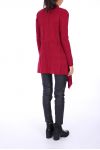 VEST MET ASYMMETRISCHE KAP 0261 BORDEAUX