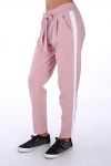 PANTALON A BANDE 0265 ROSE