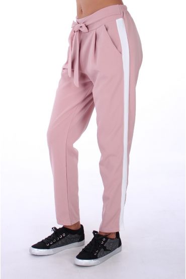 PANTALONES TIENE BANDA 0265 ROSA