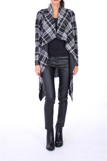 VEST / JACKET PLAID 0273 BLACK