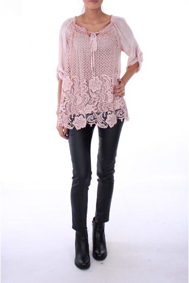 TUNIC SILK LACE 0275 PINK