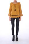 TUNIC BOHEME + NECKLACE 0277 MUSTARD