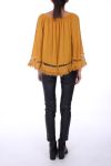 TUNIC BOHEME + NECKLACE 0277 MUSTARD