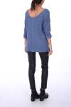 PULL SOFT DETAIL ARGENTE 0280 BLUE