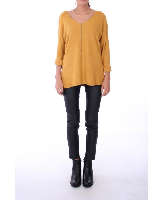 PULL SOFT DETAIL ARGENTE 0280 MUSTARD