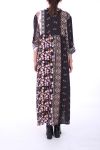 LONG DRESS FLOWERS 0274 BLACK