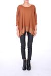 PULL DOS DENTELLE BASE SOIE 0283 CAMEL