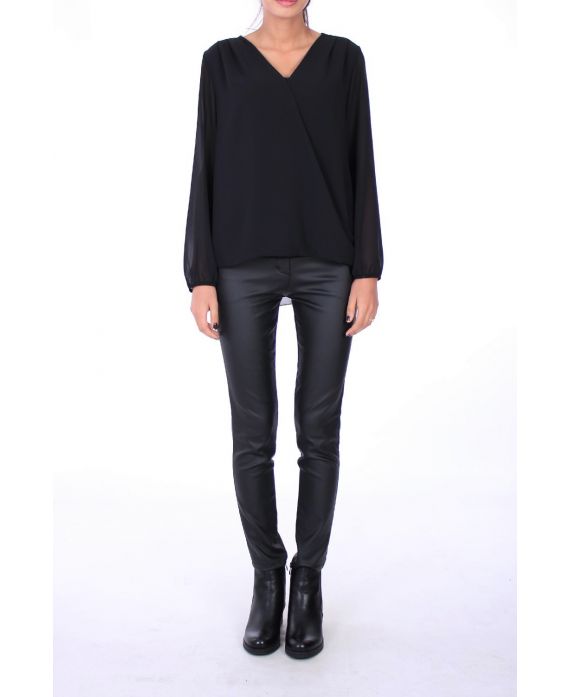 BLUSA DRAPPE 0287 NEGRO