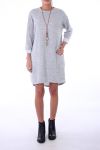 KLEID + HALSKETTE 0289 GRAU