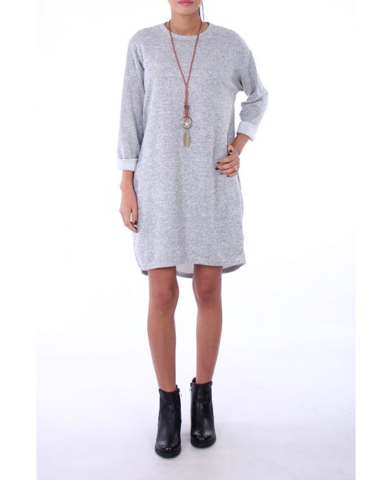 ROBE + COLLIER 0289 GRIS