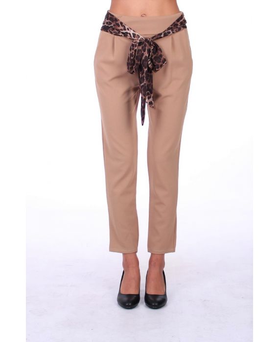 BROEK RIEM LEOPARD 0292 BEIGE