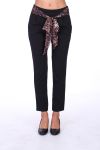 PANTALON CEINTURE LEOPARD 0292 NOIR