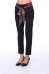 PANTALON CEINTURE LEOPARD 0292 NOIR