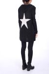 VEST LONG BACK STAR 0298 BLACK