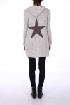 VEST LONG BACK STAR 0298 TAUPE