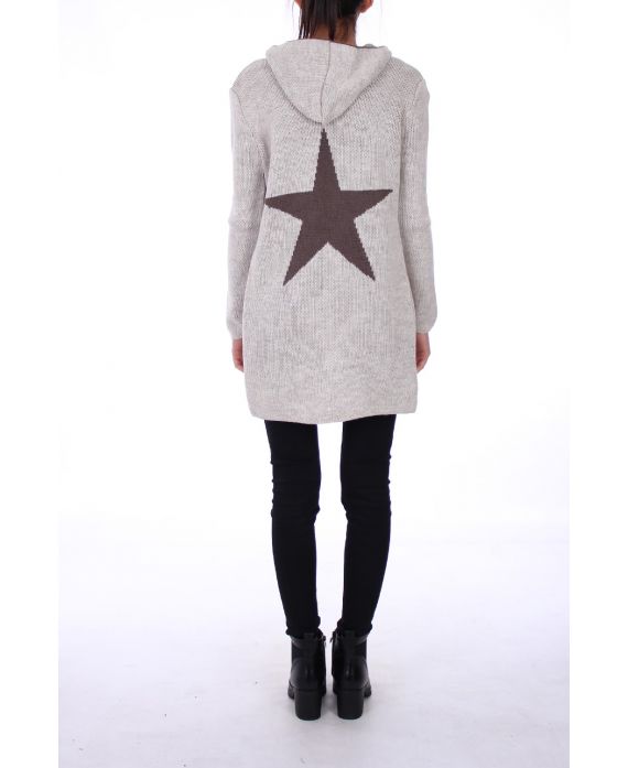 VEST LONG BACK STAR 0298 TAUPE