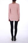 MAGLIONE IN MOHAIR CON SCOLLO A V 0300 ROSA