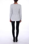 SWETER MOHER V-NECK SZARY 0300