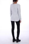 SWETER MOHER V-NECK SZARY 0300