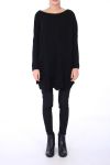 JERSEY OVERSIZE DE LANA MOHAIR AJOURE 0301 NEGRO