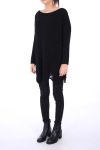 JERSEY OVERSIZE DE LANA MOHAIR AJOURE 0301 NEGRO