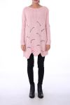 PULLOVER OVERSIZE MOHAIR AJOURE 0301 PINK