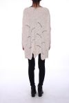 JERSEY OVERSIZE DE LANA MOHAIR AJOURE 0301 BEIGE