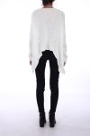 JUMPER AVEVA POM-POM 0303 BIANCO