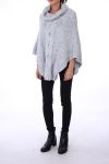 PONCHO BIG MESH 0304 GREY