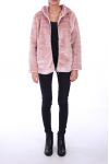 MANTEAU FOURRURE SYNTHETIQUE 0311 ROSE