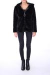 COAT FUR SYNTHETIC 0311 BLACK