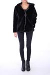 COAT FUR SYNTHETIC 0311 BLACK