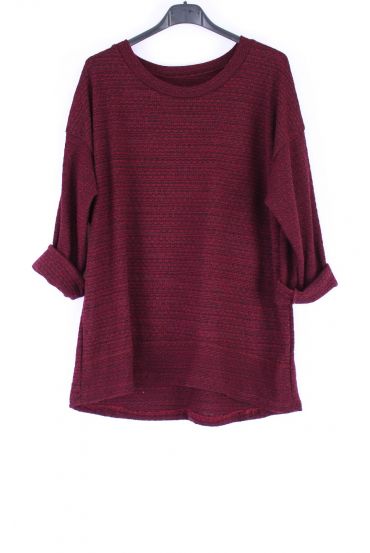 SWETER BASIC 0323 BORDEAUX