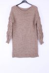 JURK MET MOHAIR MOUWEN VAN FANTASIE 0329 TAUPE