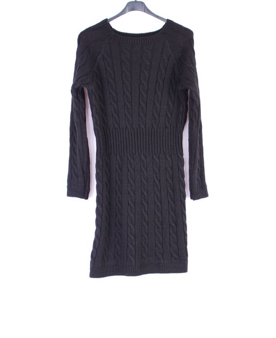 ROBE TORSADE 0328 NOIR