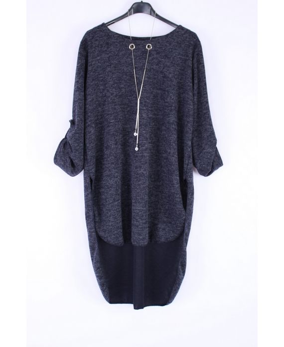 SWEATER TUNIC JEWEL 0338 NAVY