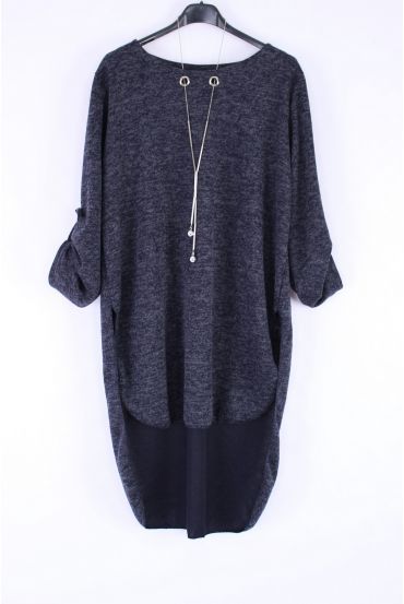 SWEATER TUNIC JEWEL 0338 NAVY